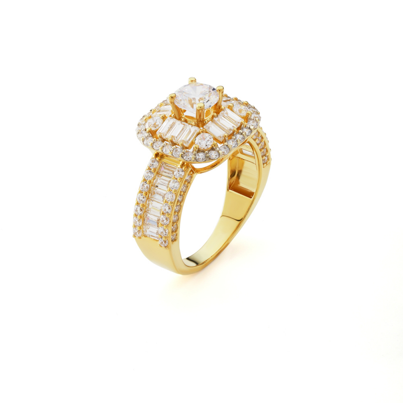 Nhẫn phong cách Ý. PYN1V10CZH-311035