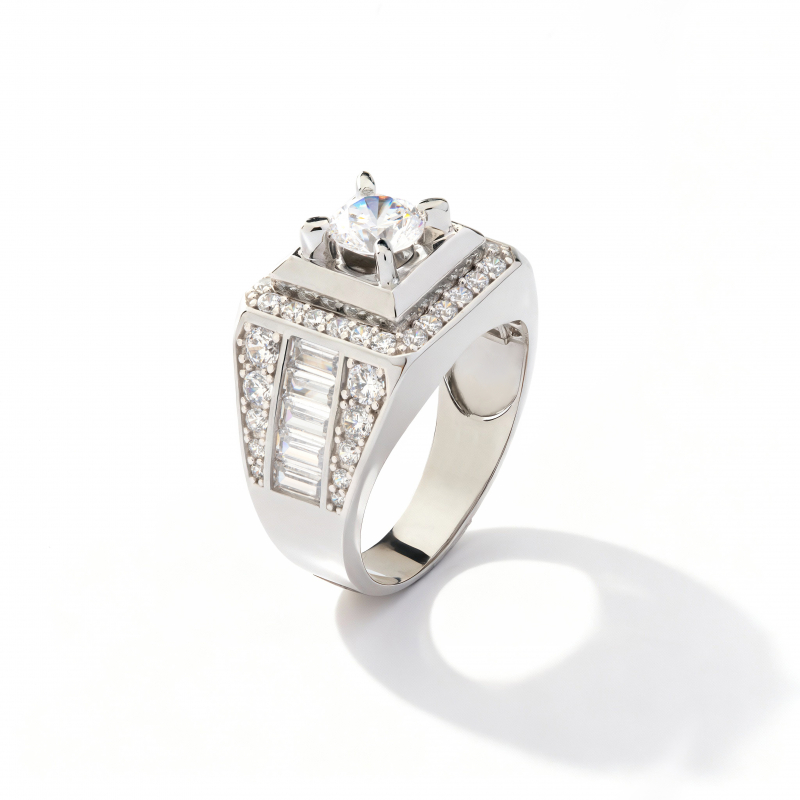 Nhẫn phong cách Ý. PYN1V10CZH-412003