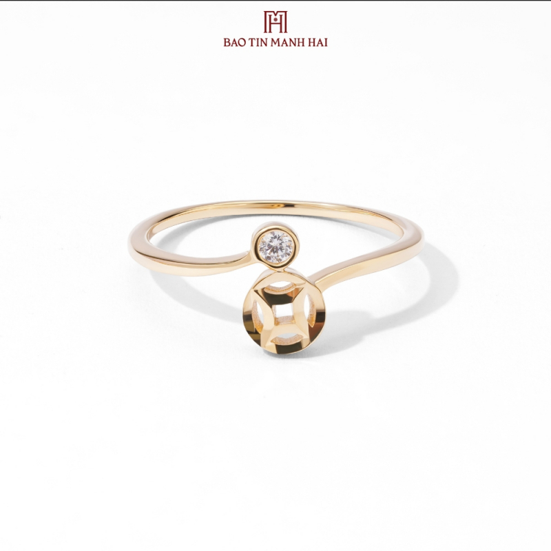 Nhẫn phong cách Ý. PYN1V10CZH-602004